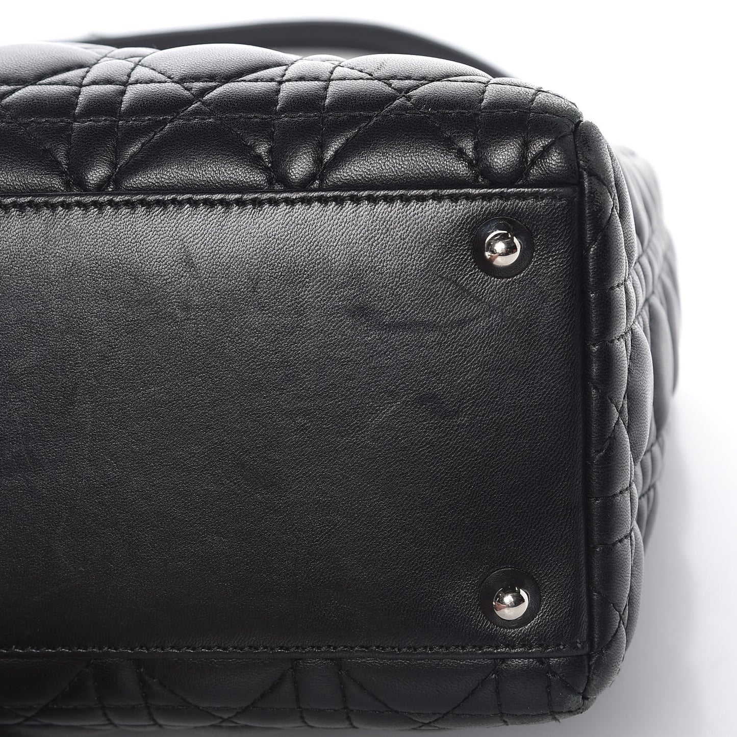 Lambskin Cannage Large Lady Dior Black