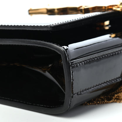 Saint Laurent Patent Small Classic Monogram Kate Tassel Satchel Black 7 of 8