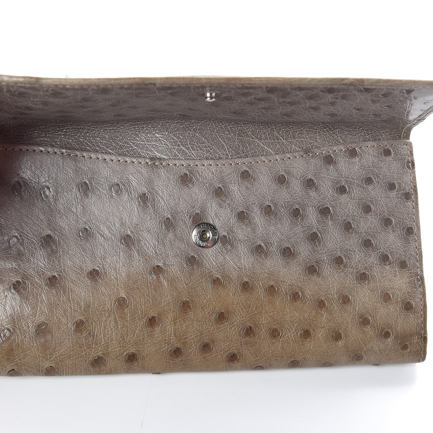 Gucci Ostrich Indy Continental Wallet Beige 8 of 8