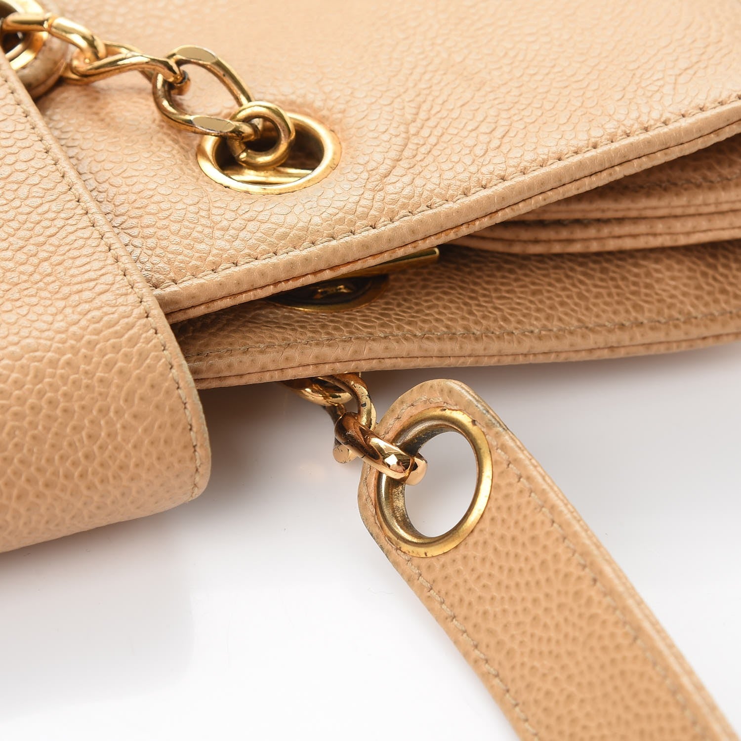 Chanel Caviar CC Shopper Tote Beige 15 of 19