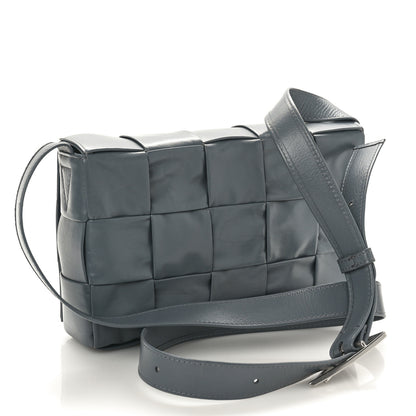 Bottega Veneta Paper Calfskin Maxi Intreccio Cassette Crossbody Bag Thunder 2 of 8