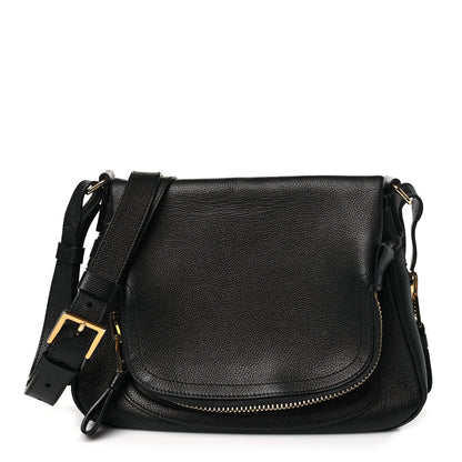 Tom Ford Grained Calfskin Medium Jennifer Crossbody Bag Black 1 of 11
