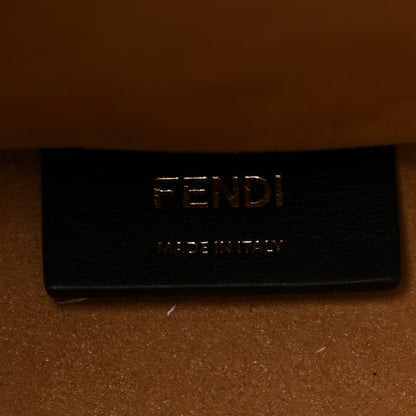 Fendi Woven Fabric Calfskin FF Medium Fendi Sunshine Shopper Tote Natural White Dark Honey 6 of 12
