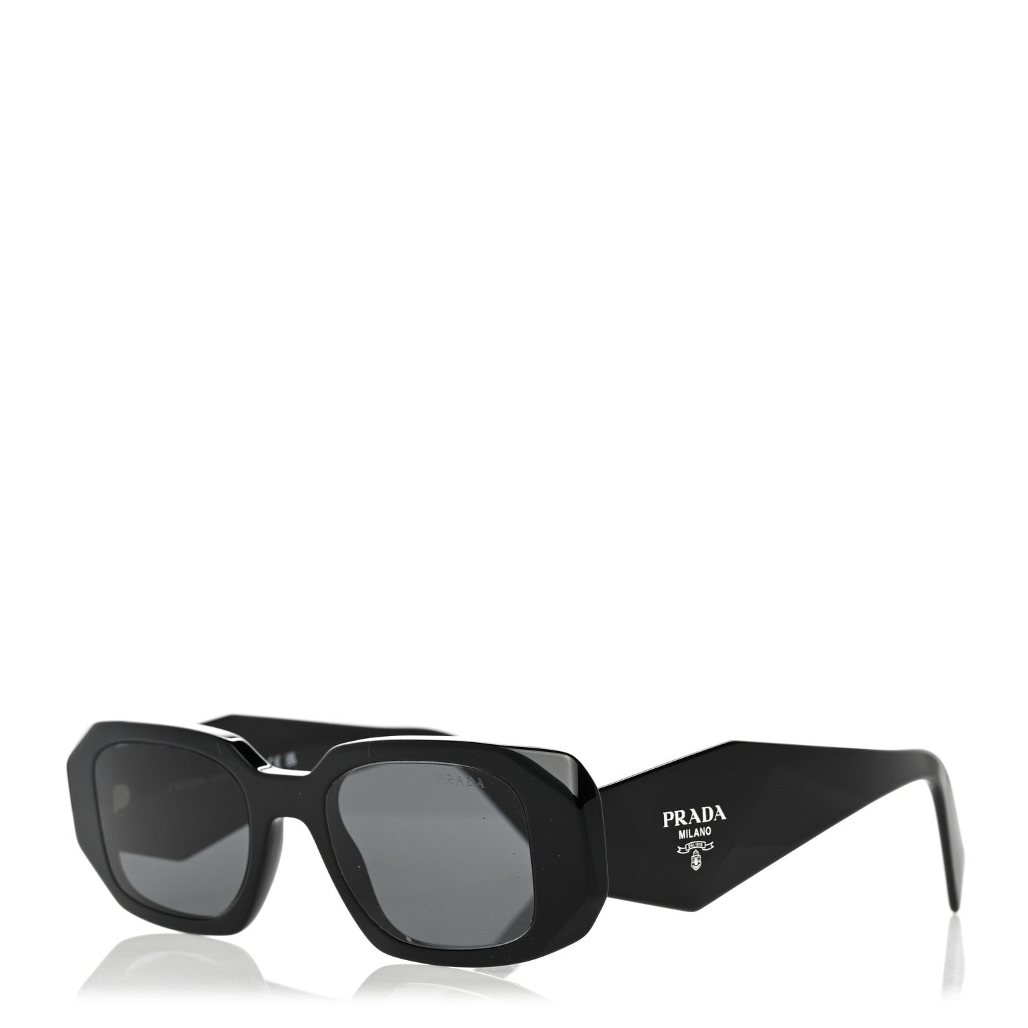 Prada Acetate Symbole Sunglasses SPR 17W Black 1 of 8