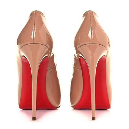 Christian Louboutin Patent New Very Prive 120 Pumps 37 Nude 5 of 10
