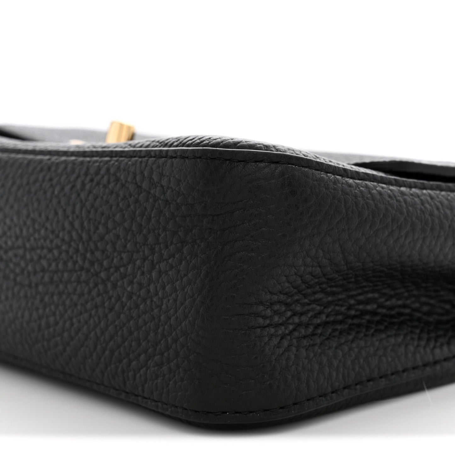 Grained Calfskin Mini Souplissimo Maxi Flap Black