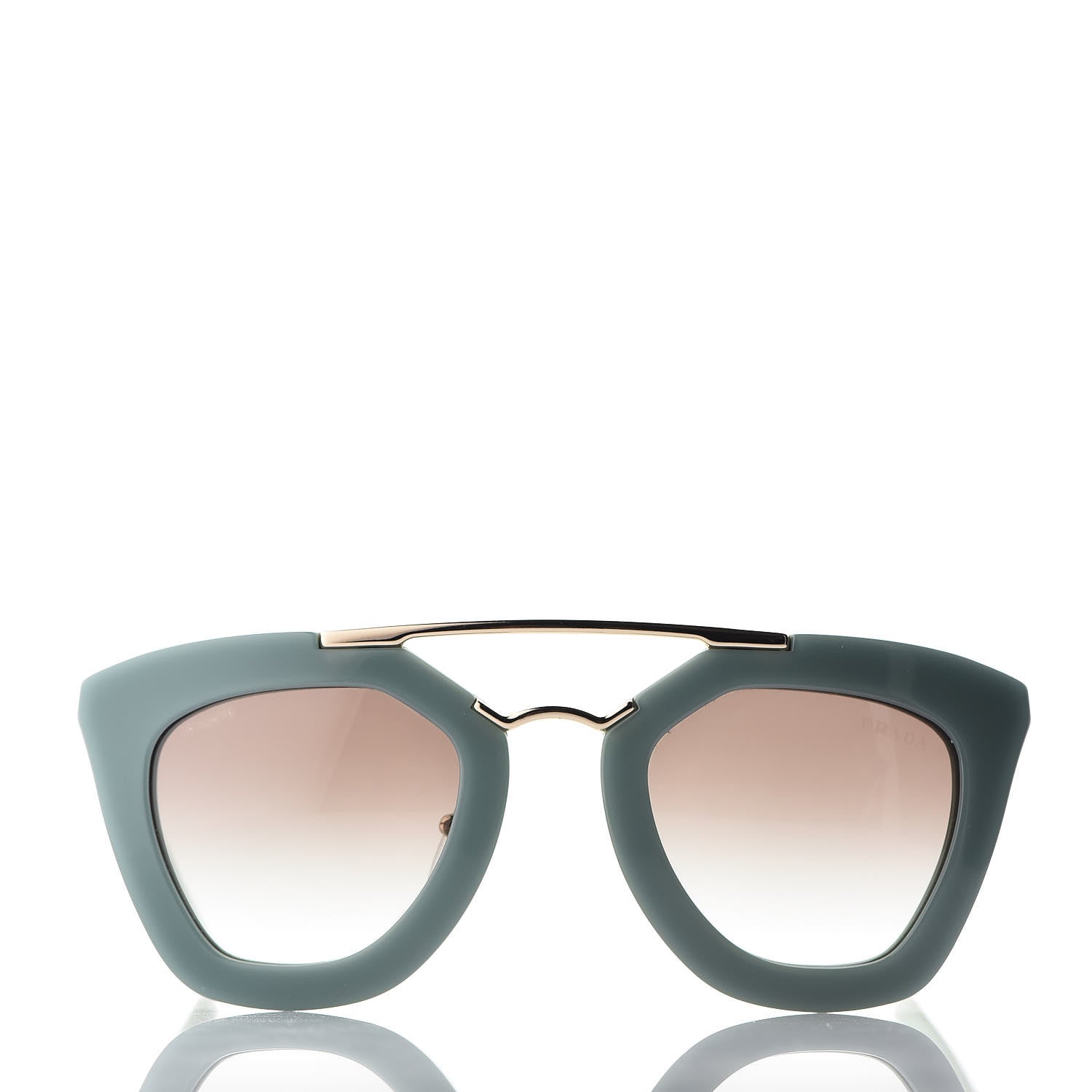 Prada Acetate Cinema Sunglasses SPR 09Q Green 2 of 7