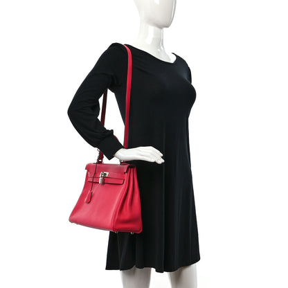 Hermes Taurillon Clemence Kelly Retourne 32 Rose Extreme 2 of 11