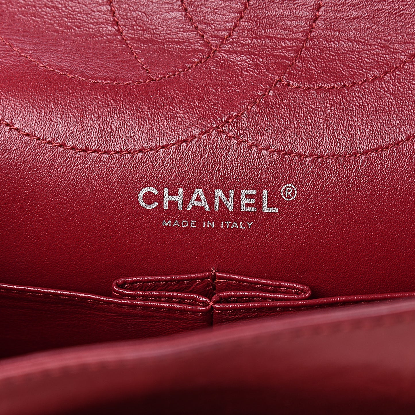 Distressed Patent Quilted 2.55 Reissue 227 Flap Red