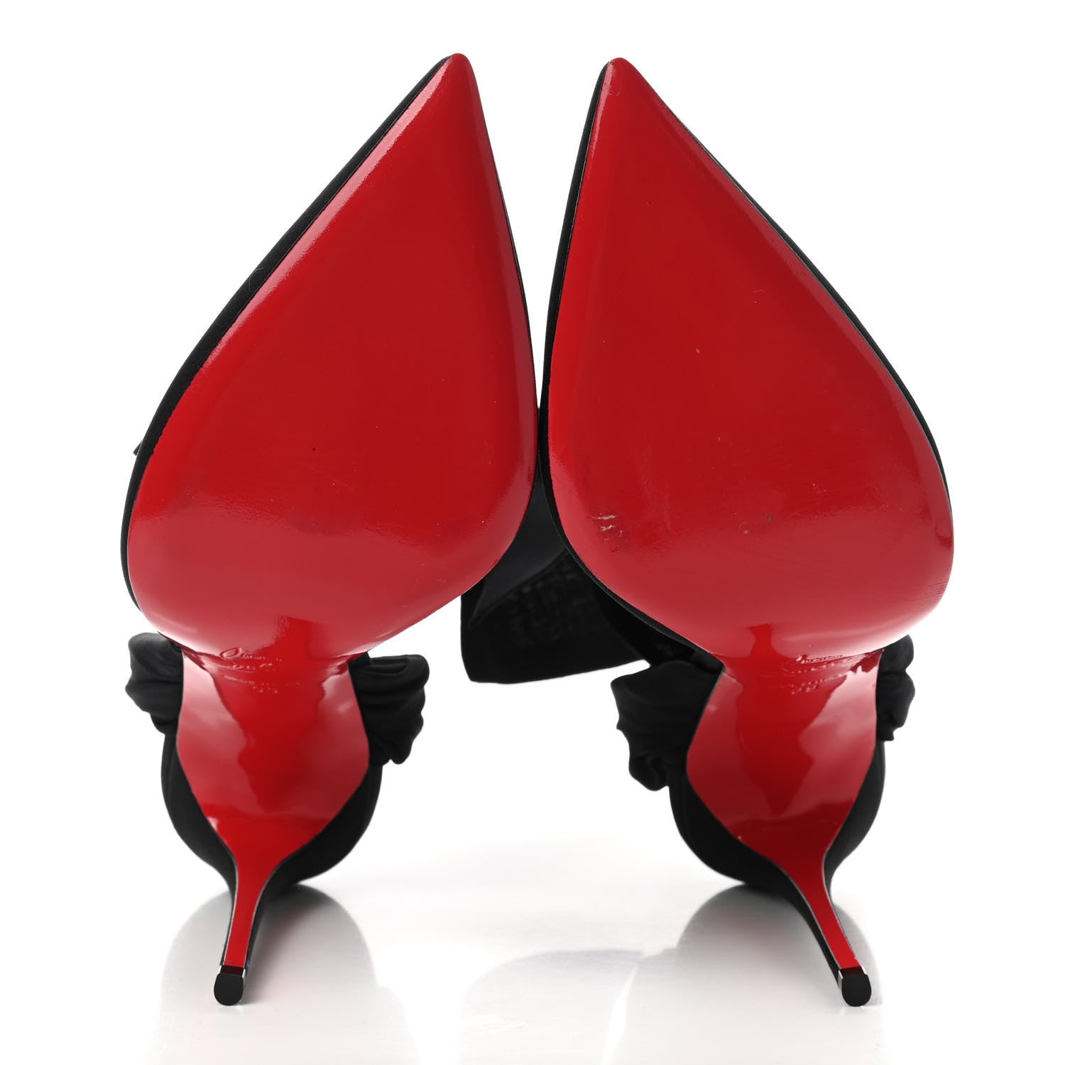 Christian Louboutin Satin Douce Du Desert 100 Heels 39 Black 5 of 7