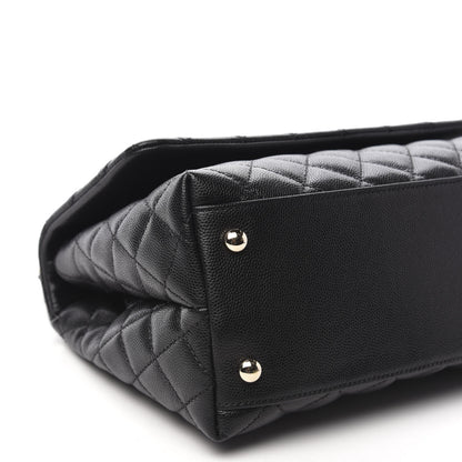Chanel Caviar Quilted Small Coco Handle Flap Black 6 of 10