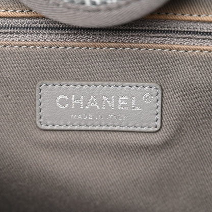 Chanel Woven Straw Raffia Large Deauville Tote Grey 6 of 10