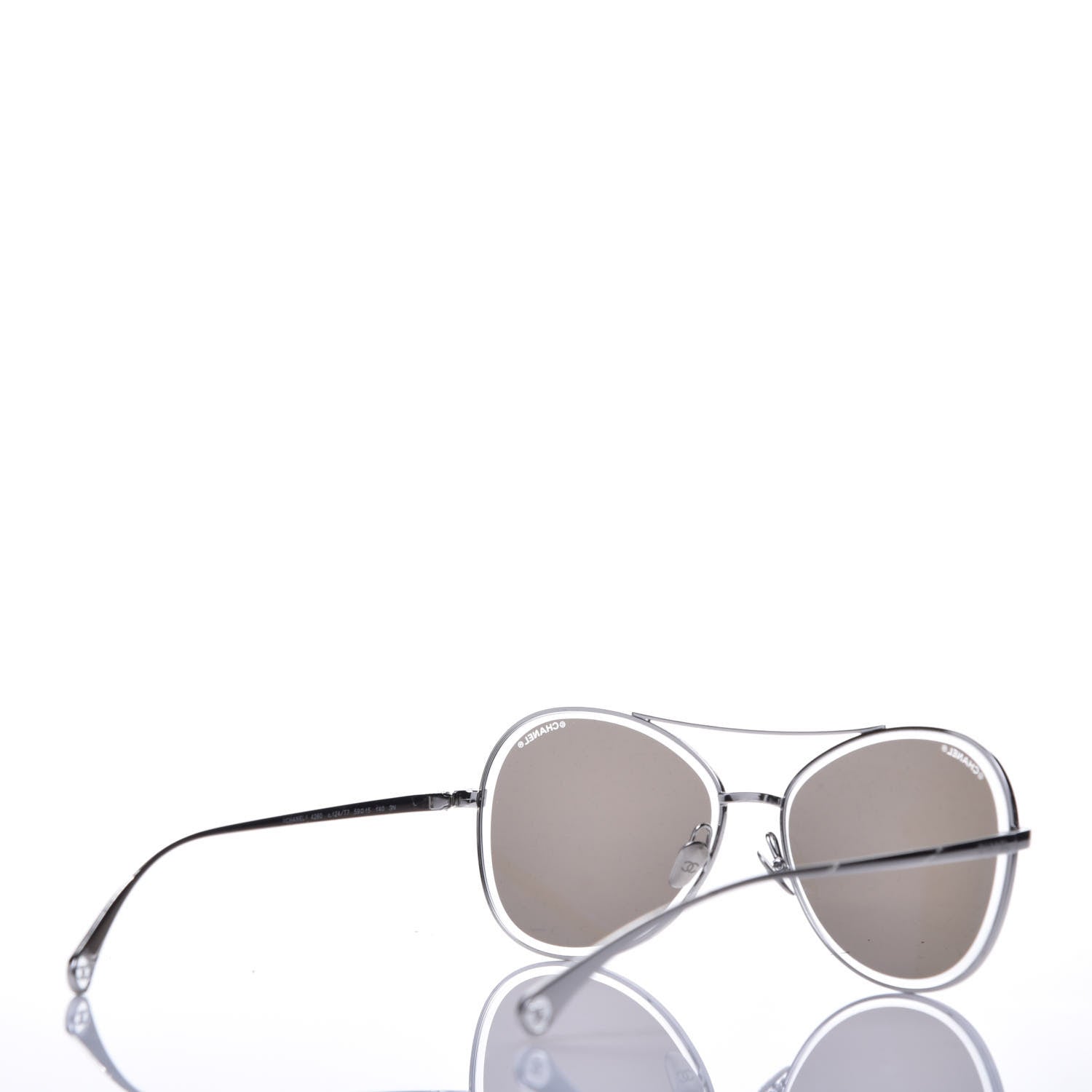 Chanel Metal Pilot Sunglasses 4260 Black 6 of 10