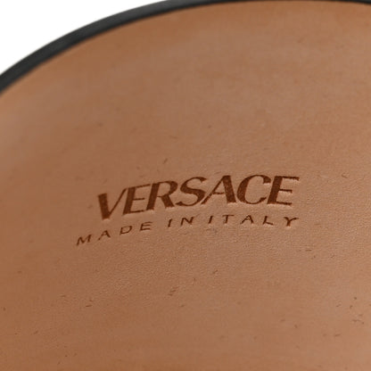 Versace Calfskin 65mm Virtus Wide Belt 85 34 Black 5 of 7