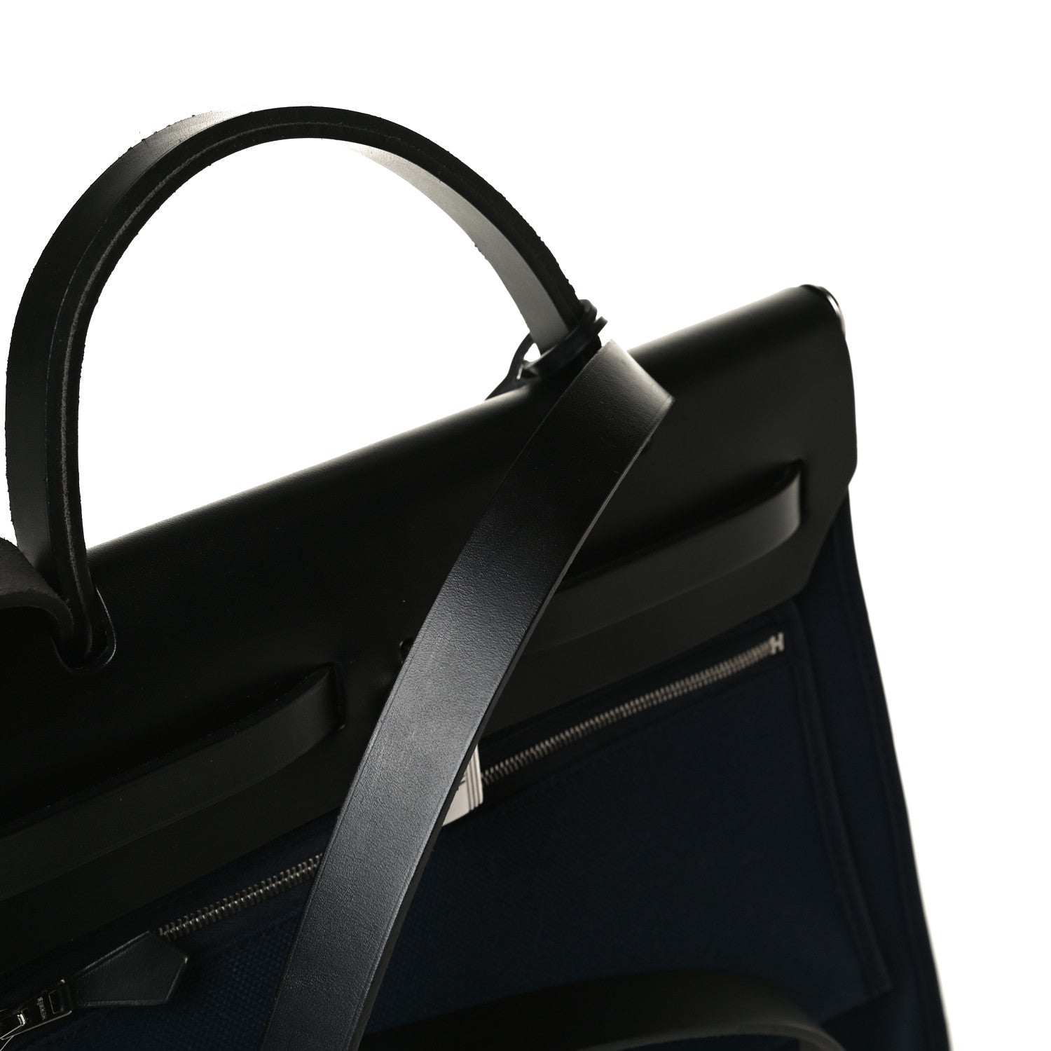 Hermes Toile Vache Hunter Herbag Zip PM 31 Bleu Marine Black 10 of 21