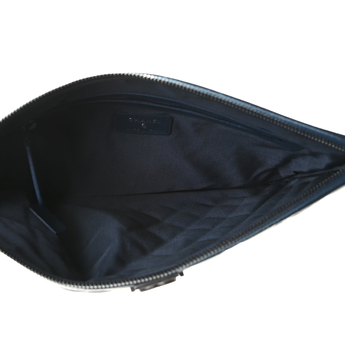 Caviar Quilted Medium Boy Cosmetic Case Navy