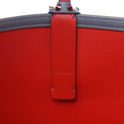 Christian Louboutin Calfskin Spikes East West Cabata Tote Kraft Red 7 of 10