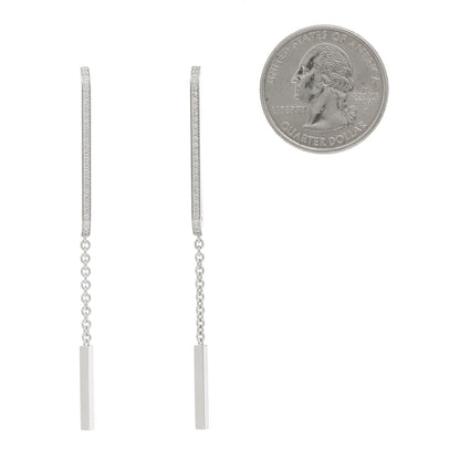 Hermes 18K White Gold Diamond Ever Chaine D'Ancre Enchainee Earrings 2 of 7