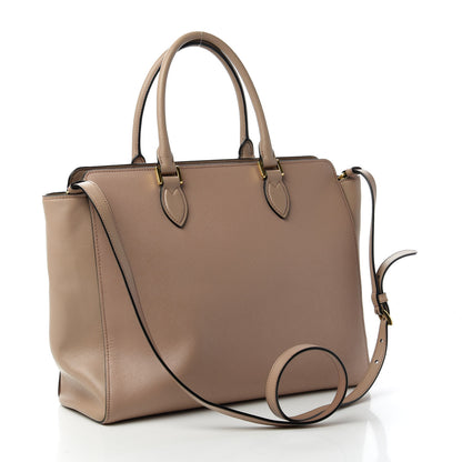 Prada Saffiano Soft Calfskin Large Zippered Tote Cammeo 3 of 10