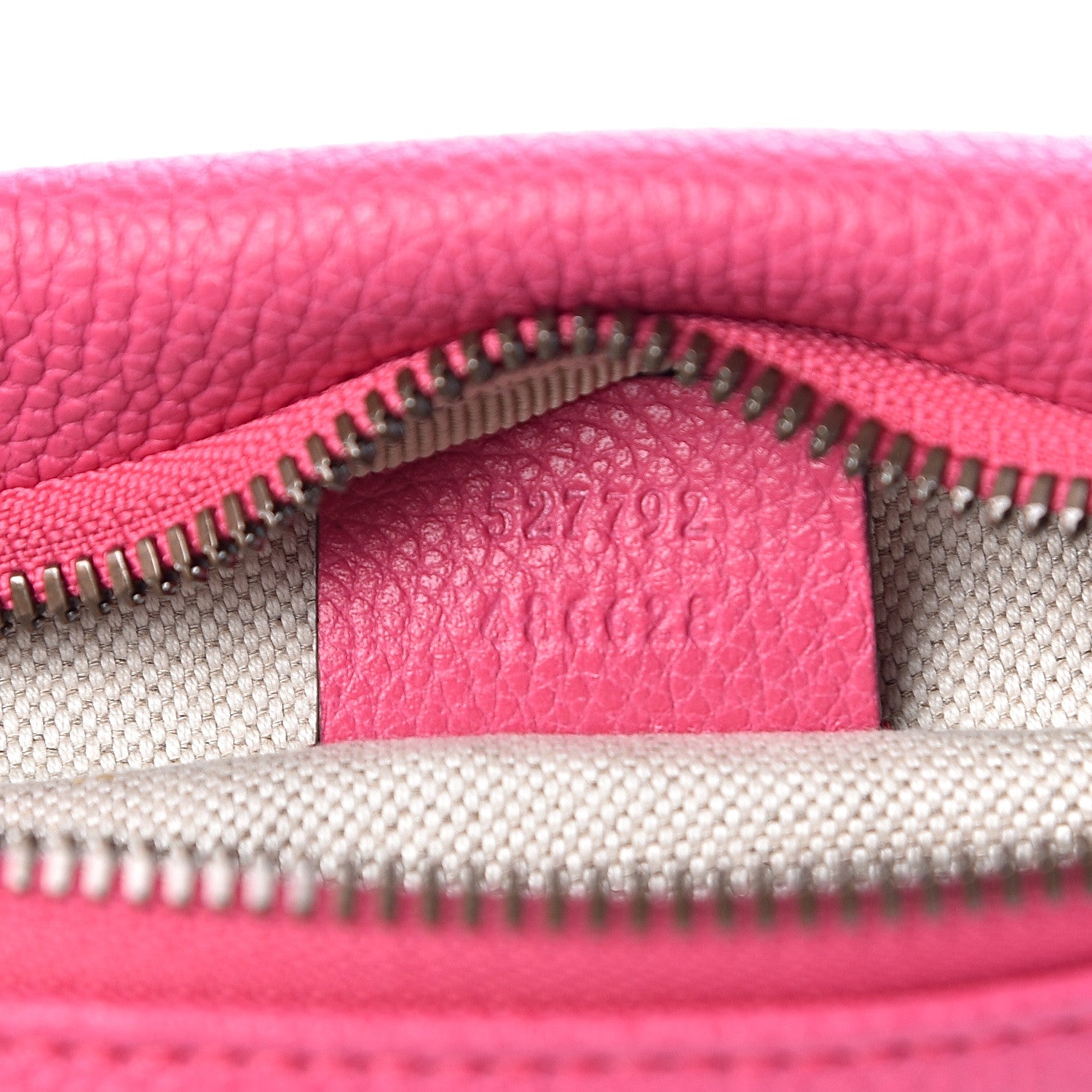 Gucci Grained Calfskin Small Logo Belt Bag Box Pink Green 6 of 10