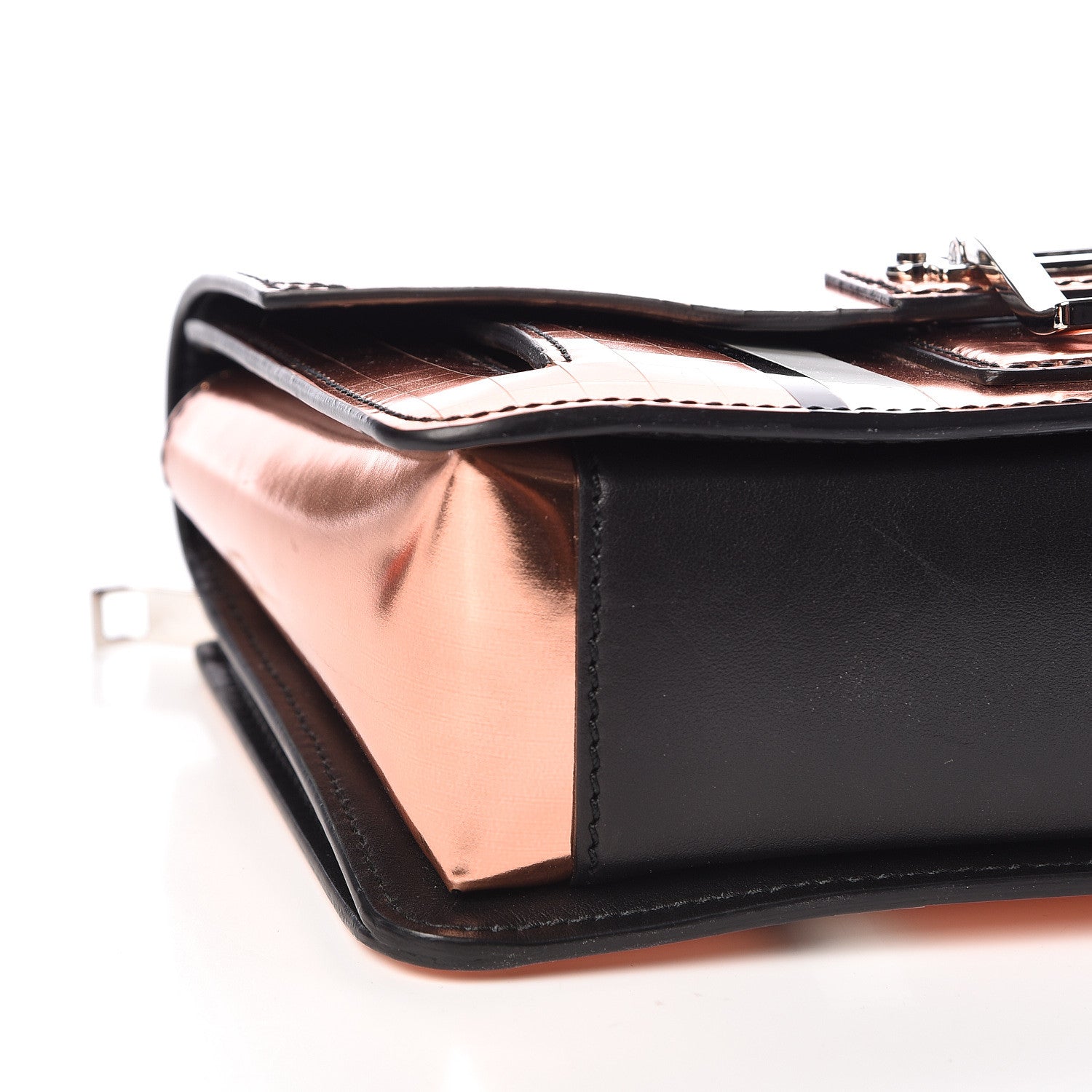 Proenza Schouler Metallic Calfskin Hava Patchwork Shoulder Bag Copper 7 of 9