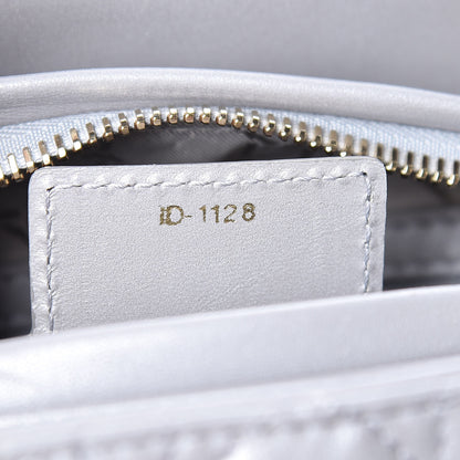 Christian Dior Pearly Lambskin Cannage Medium Lady Dior Grey 7 of 9