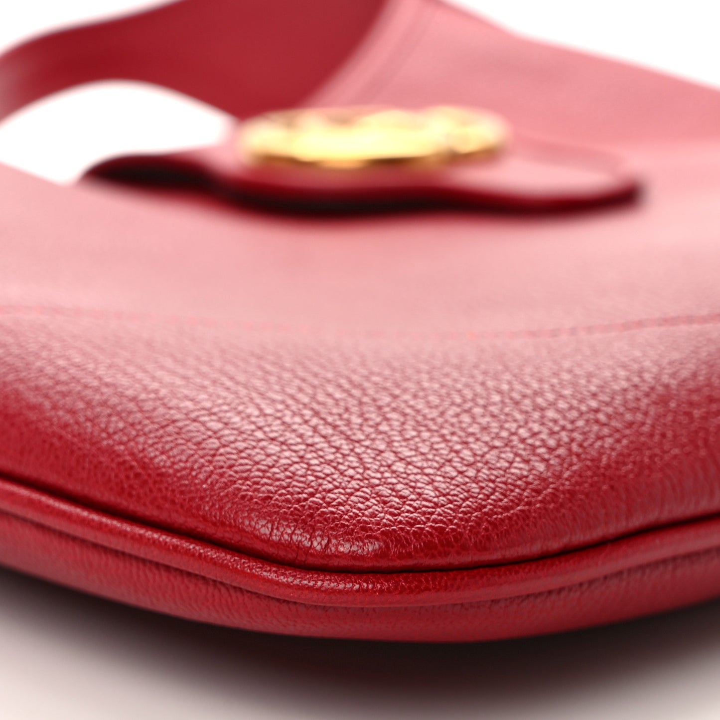 Goatskin Medium Aphrodite Shoulder Bag Hibiscus Red