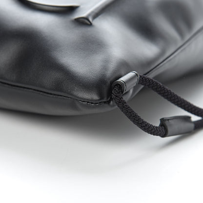 Gucci Calfskin Small GucciGhost Drawstring Backpack Black 10 of 11