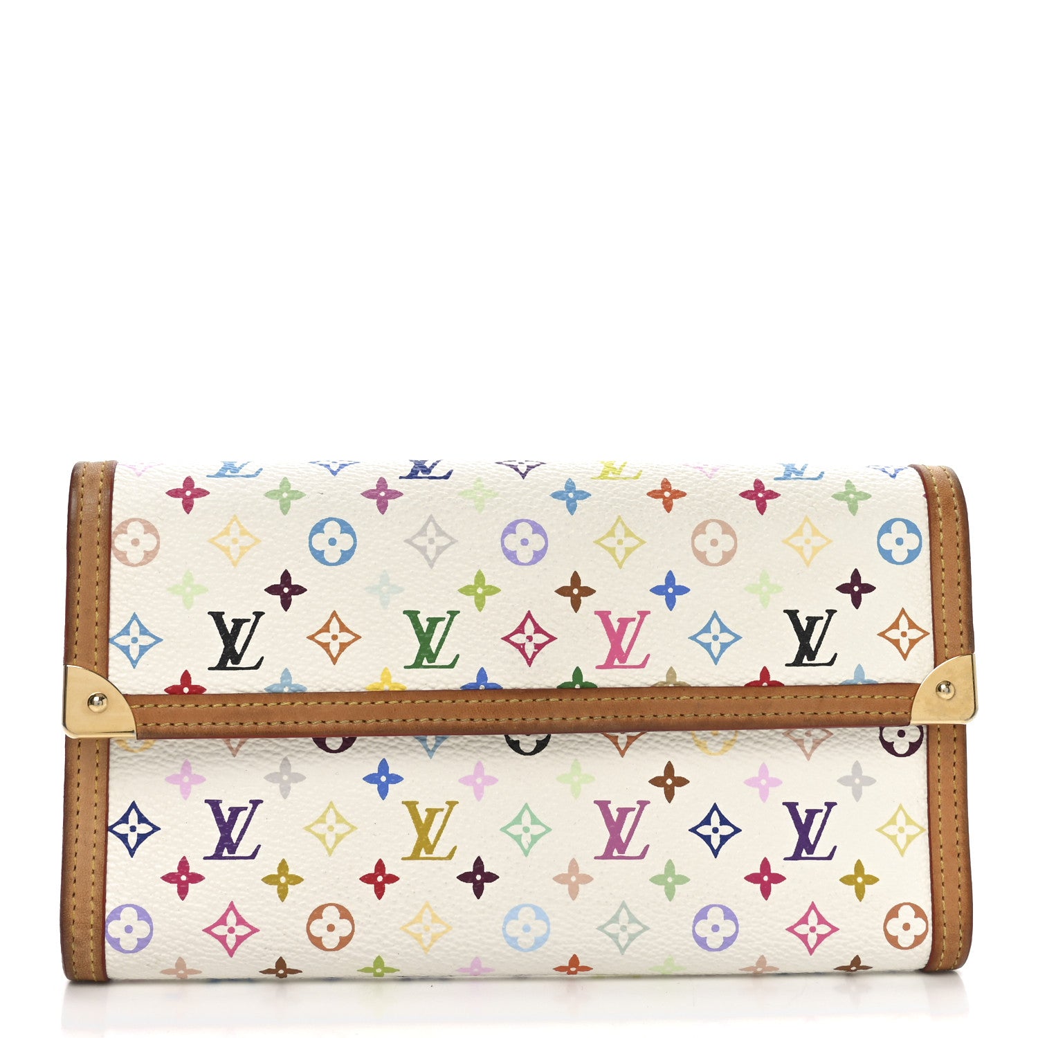 Louis Vuitton Monogram Multicolor Porte Tresor International Wallet White 1 of 6