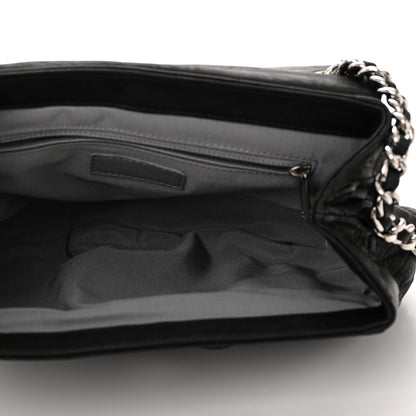 Chanel Washed Lambskin Quilted Medium Chain Around Messenger Black 5 of 10