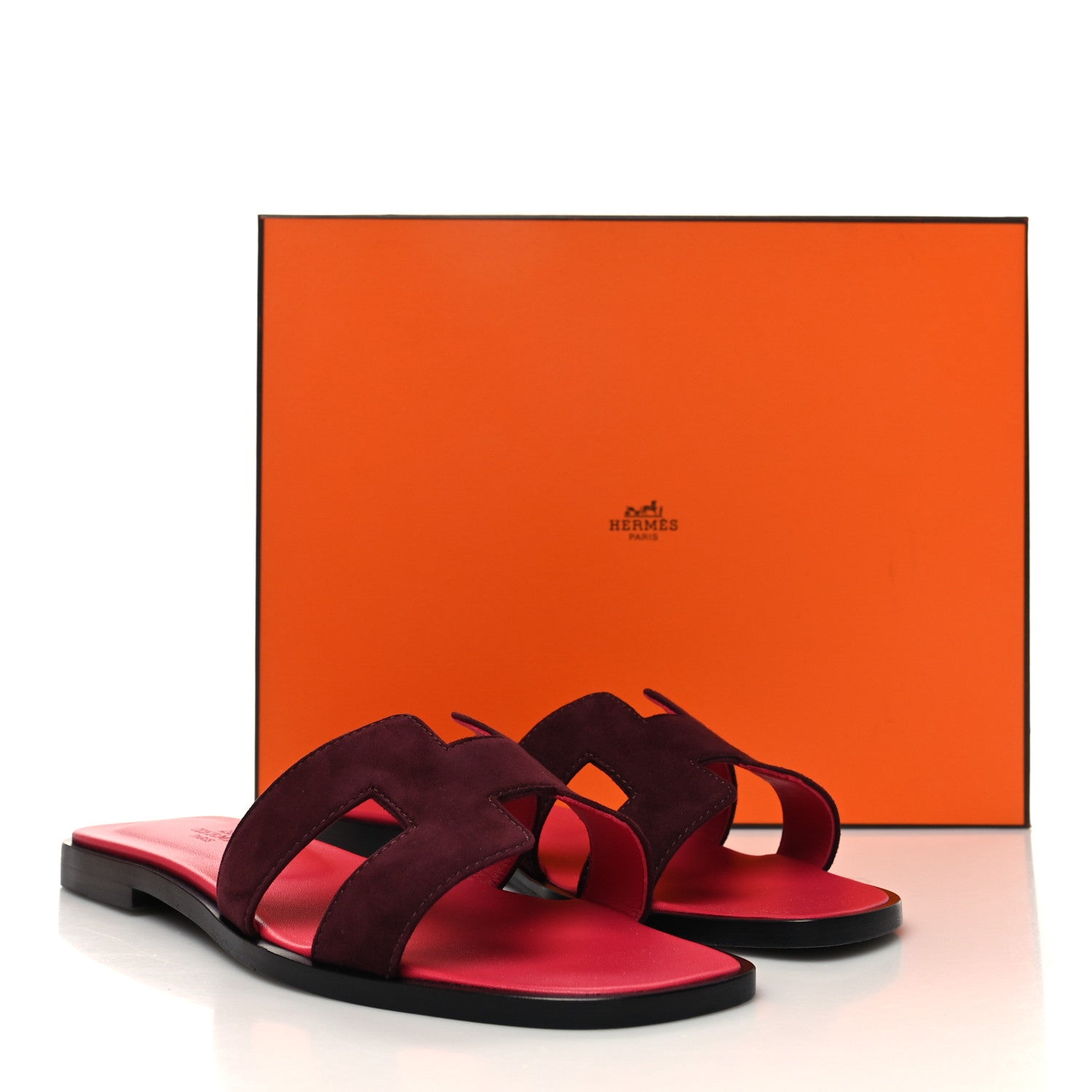 Hermes Suede Goatskin Oran Sandals 36.5 Rose Rouge Marsala 9 of 9