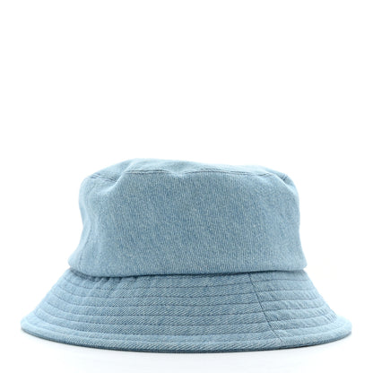 Chanel Denim Sequin Cloche Logo Bucket Hat S Blue 6 of 10