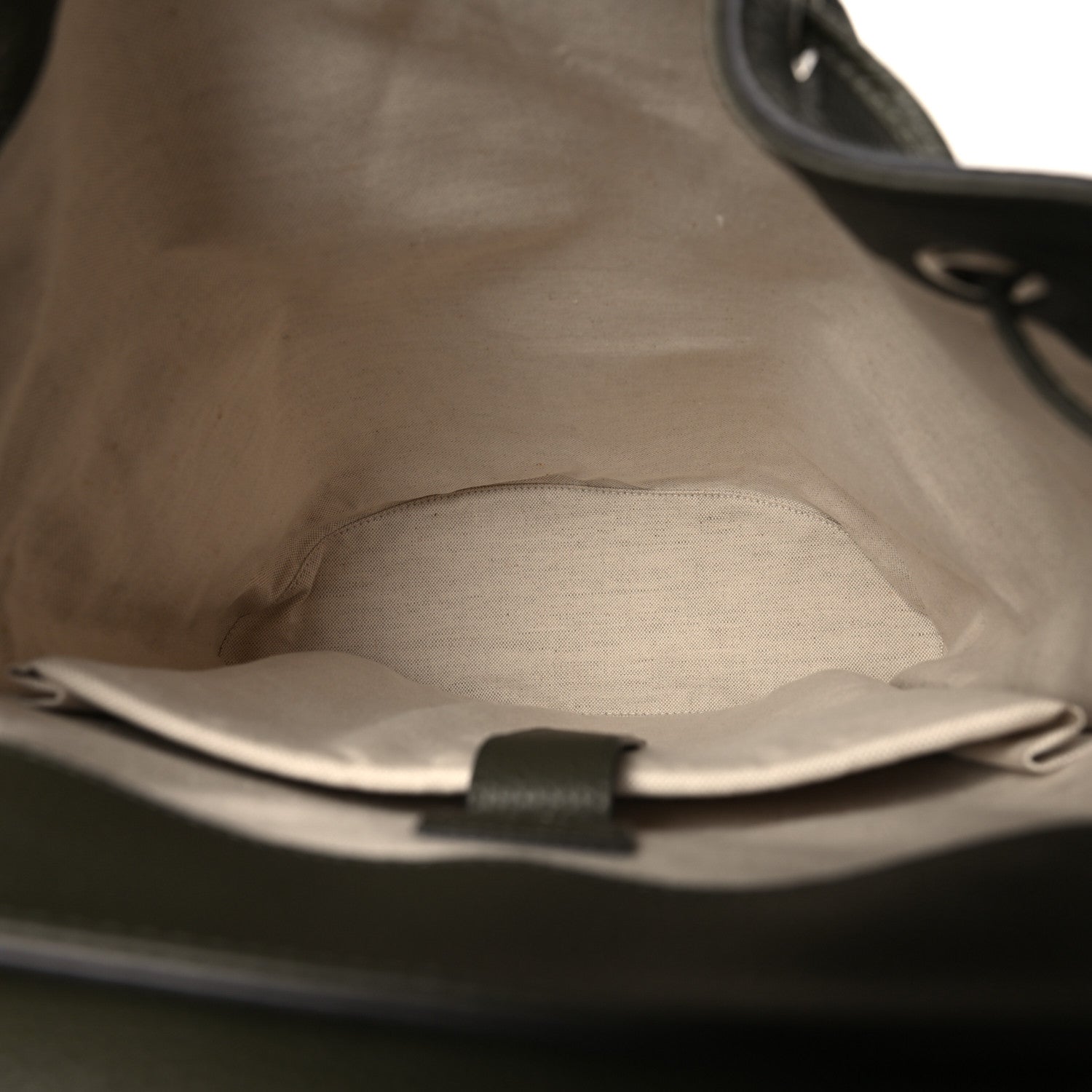 Gucci Piuma Calfskin Jumbo GG Embossed Double Buckle Backpack Vintage Olive 5 of 10