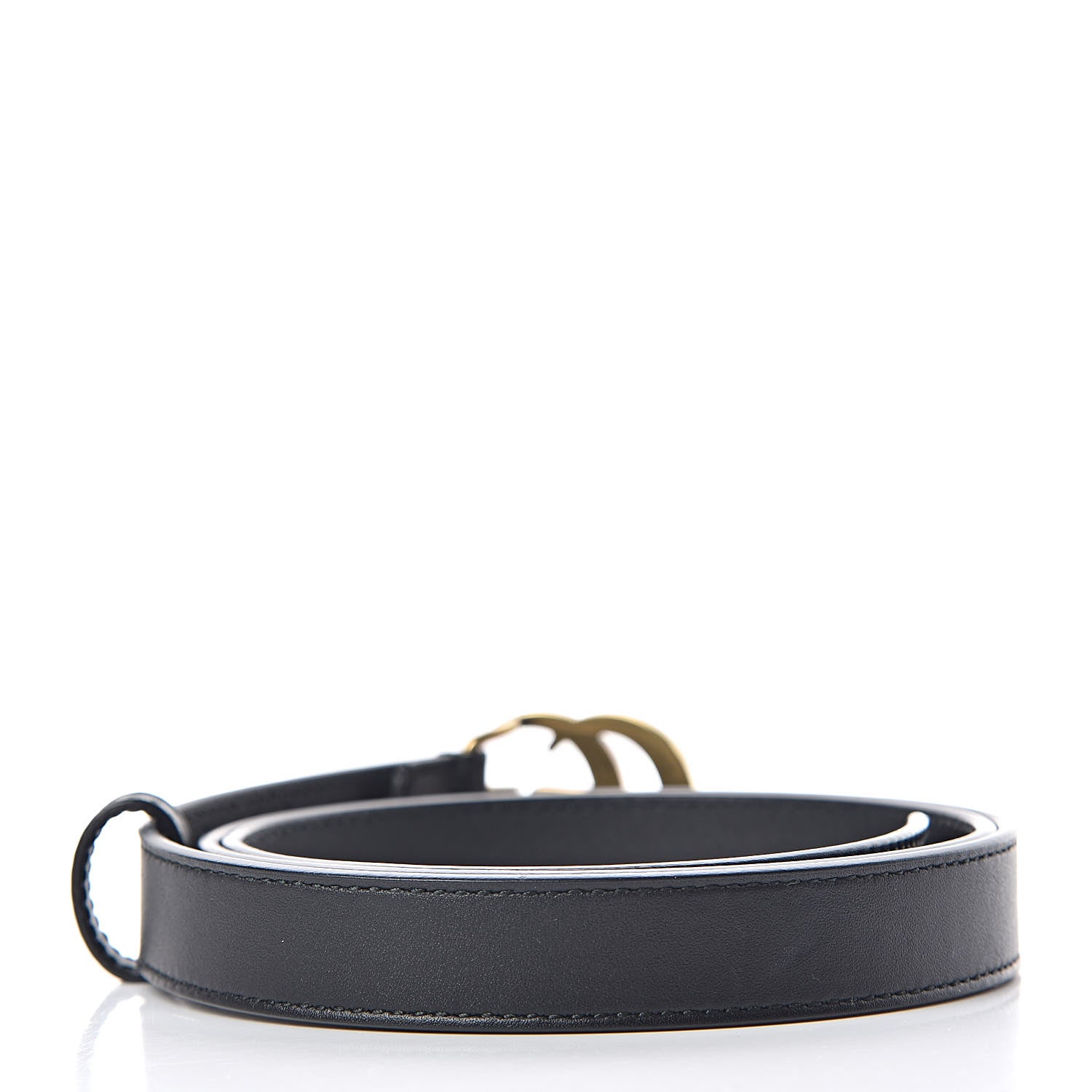 Gucci Calfskin Double G 20mm Belt 85 34 Black 3 of 6