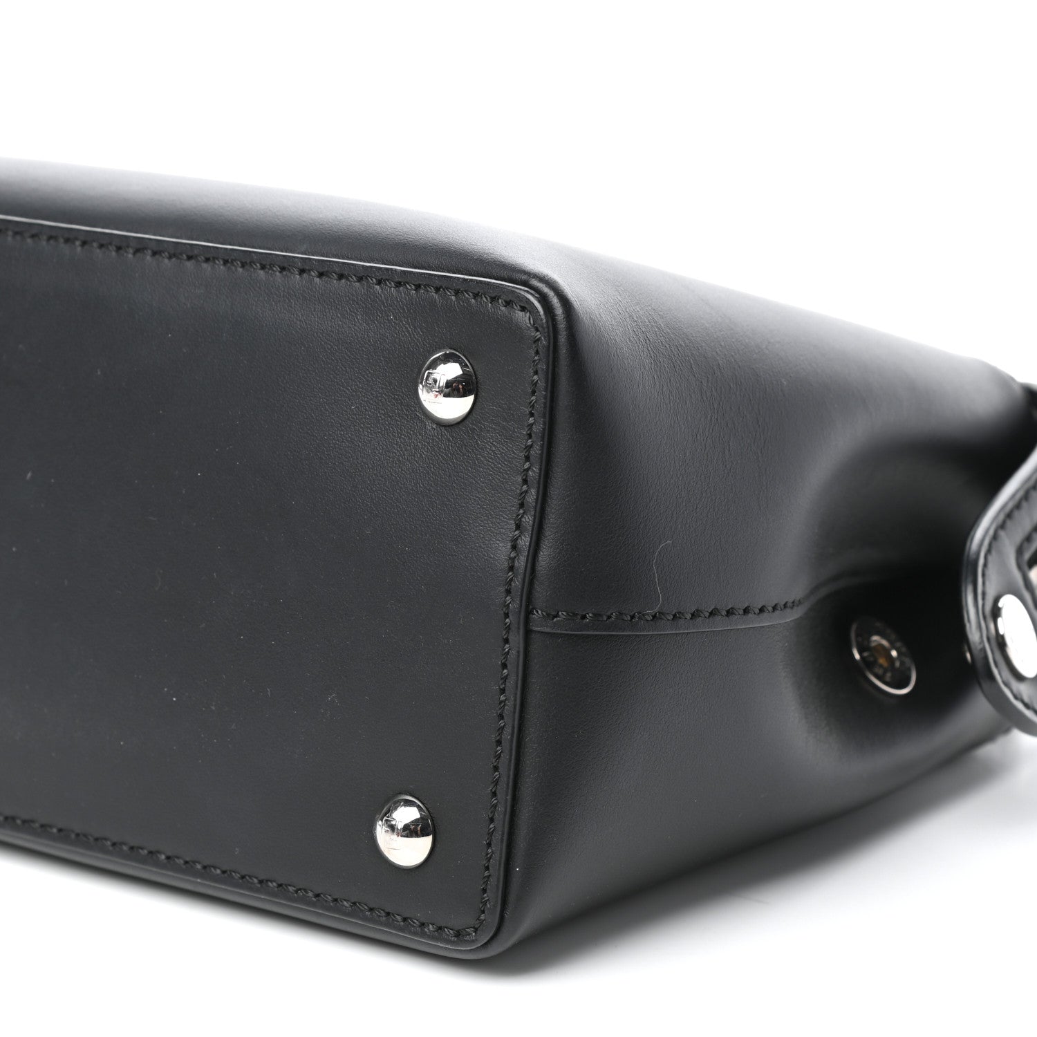 Fendi Vitello Baltico Hypnoteyes Studded Small Dotcom Click Chain Satchel Black 11 of 11