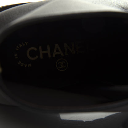 Chanel Goatskin Pearl Lace Up CC Short Boots 40 Brown Black 8 of 11