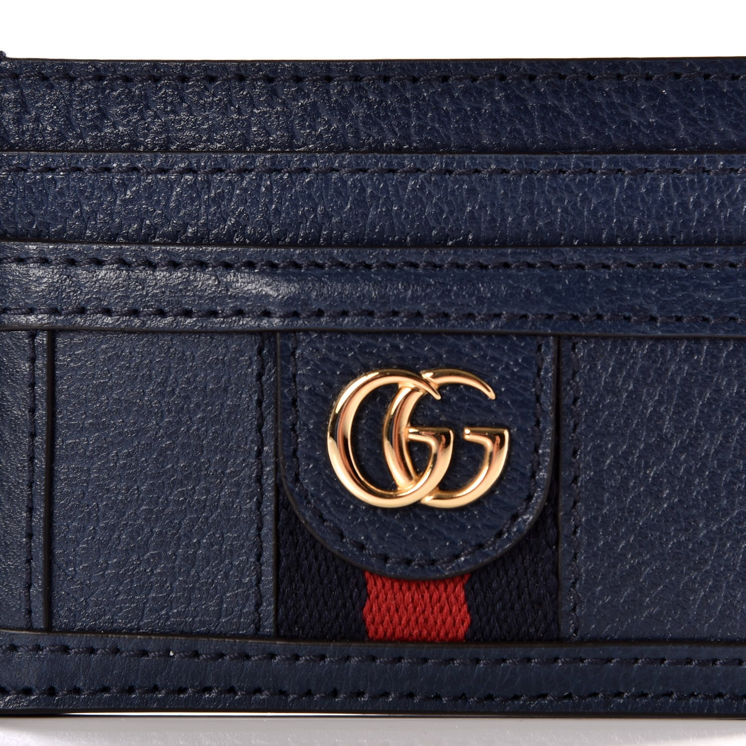 Gucci Textured Calfskin Ophidia Card Holder Blue Agata 8 of 9
