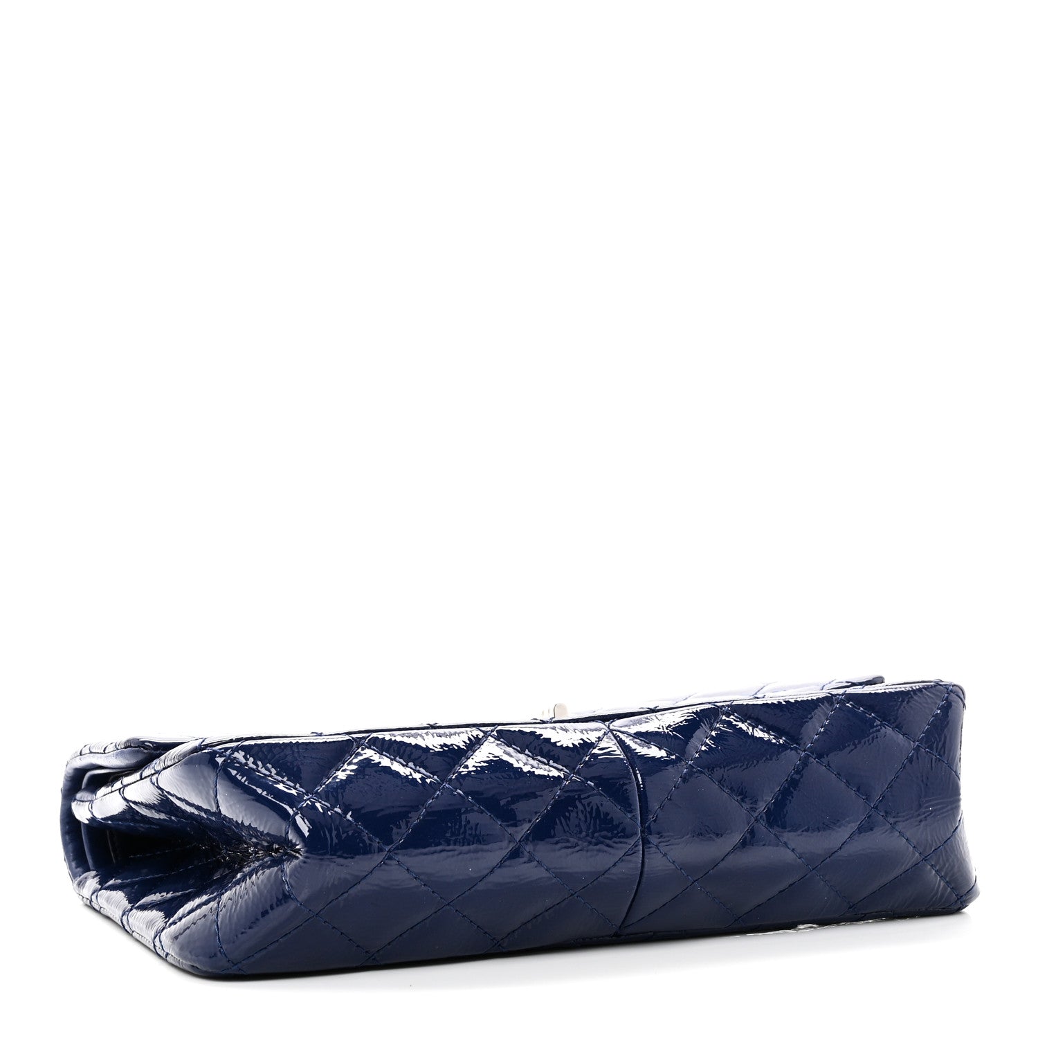 Chanel Distressed Patent Quilted 2.55 Reissue 226 Flap Blue 3 of 9