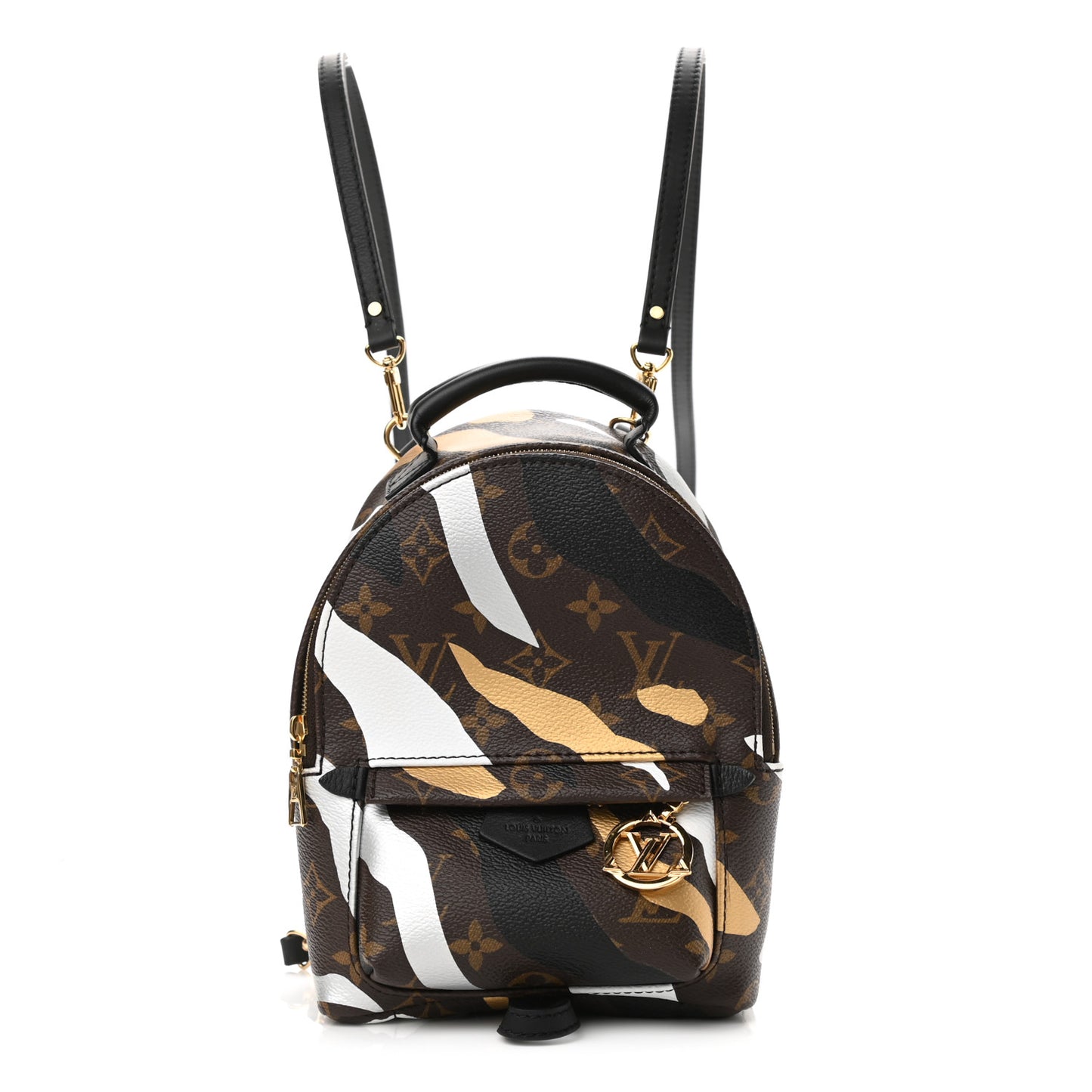X LOL Monogram Palm Springs Backpack Mini Gold Silver