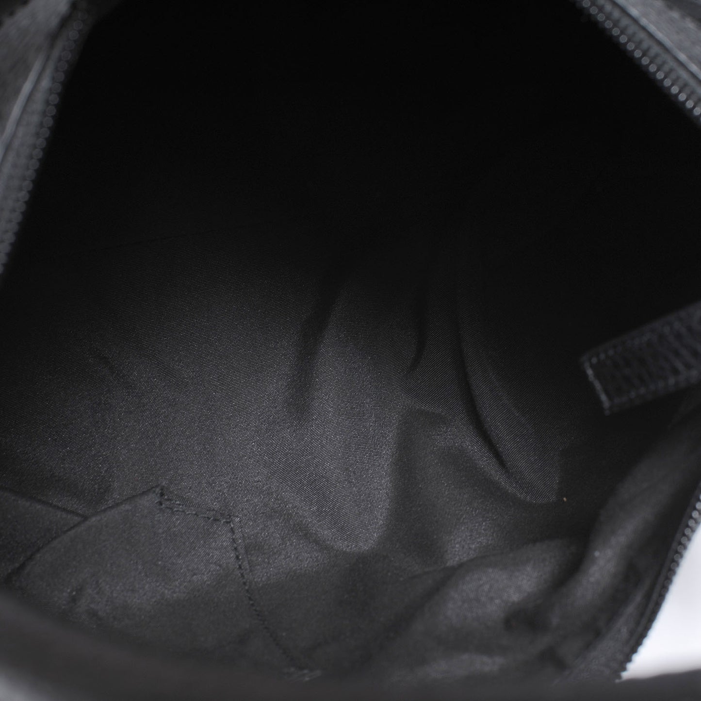 Nylon Monogram Silver D Ring Hobo Black