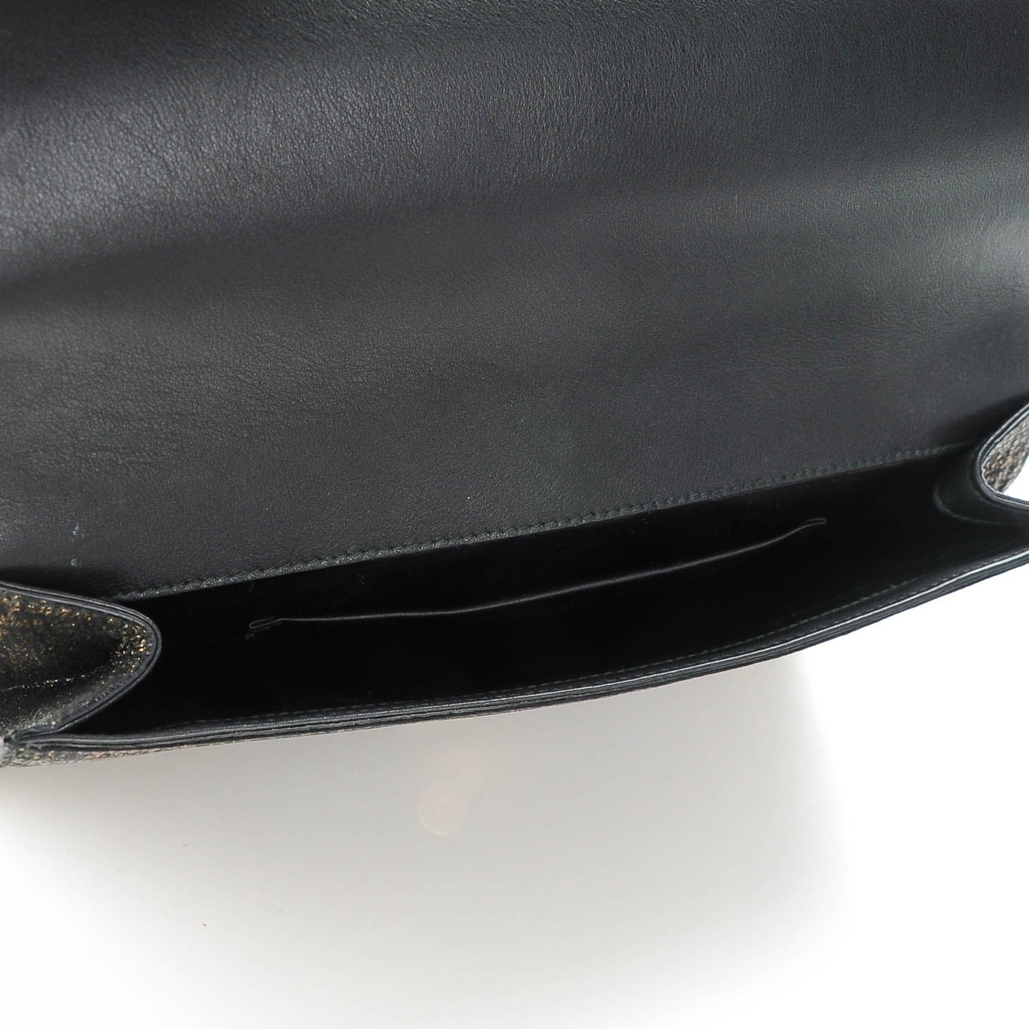 Saint Laurent Metallic Suede Large Belle De Jour Clutch Black Gold 5 of 7