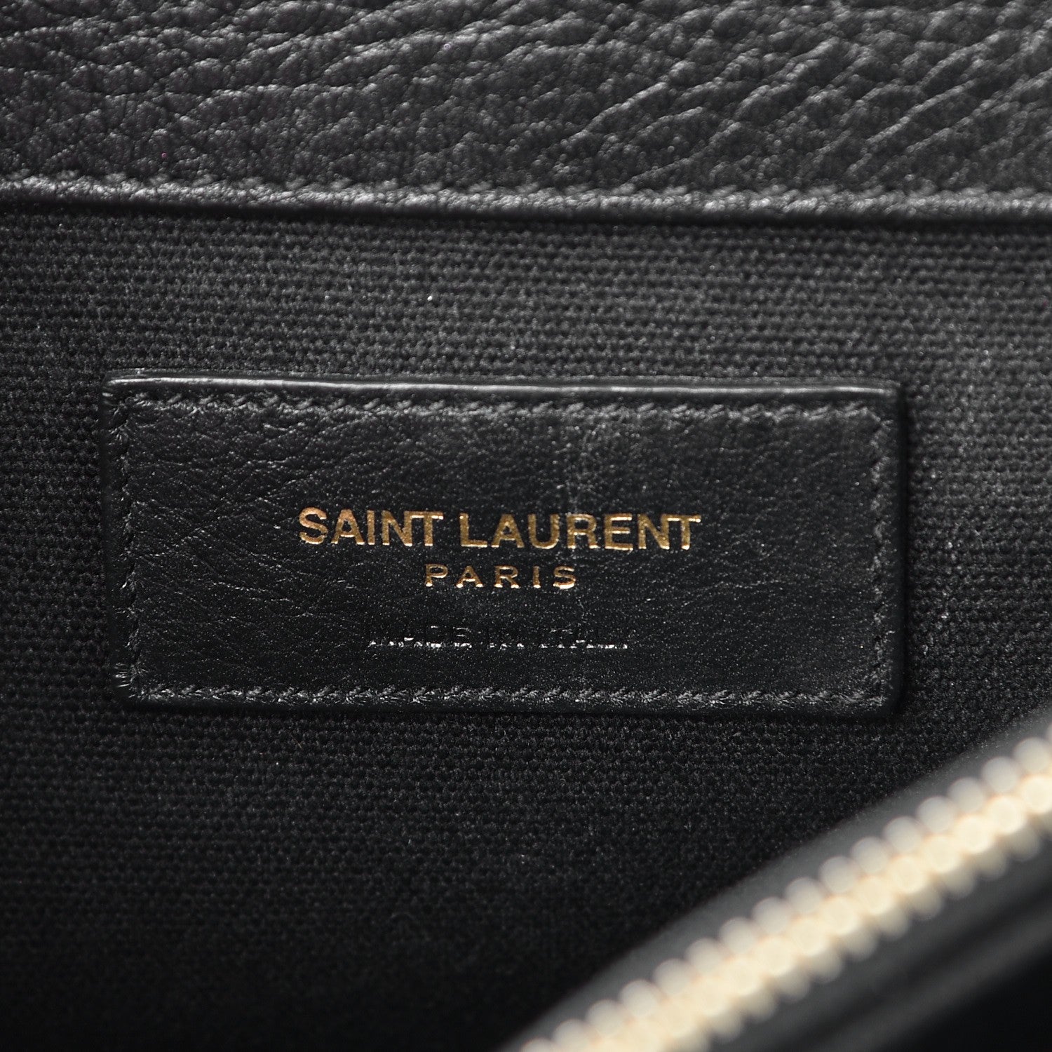 Saint Laurent Calfskin Canvas Small Muse Two Black 7 of 10