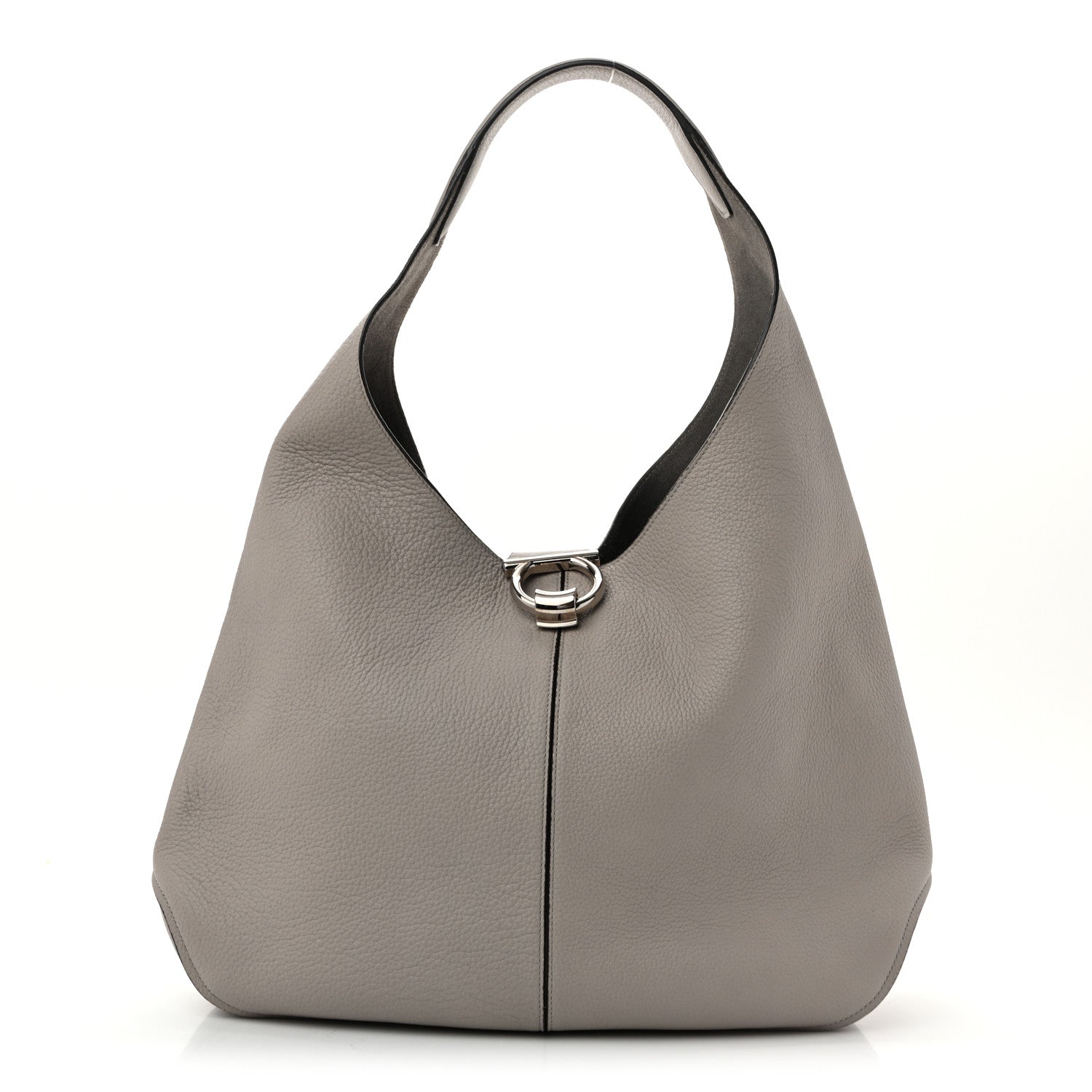 Salvatore Ferragamo Calfskin Margot Hobo Grey 1 of 13