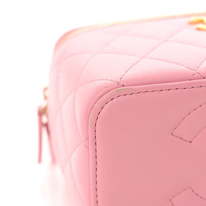 Chanel Lambskin Quilted Pick Me Up Vanity Case Pink 14 of 15
