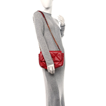 Chanel Goatskin Quilted Medium Chanel 19 Flap Red 2 of 11