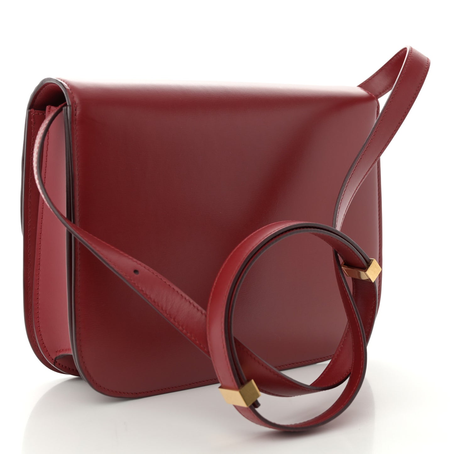 Box Calfskin Medium Classic Box Flap Bag Red