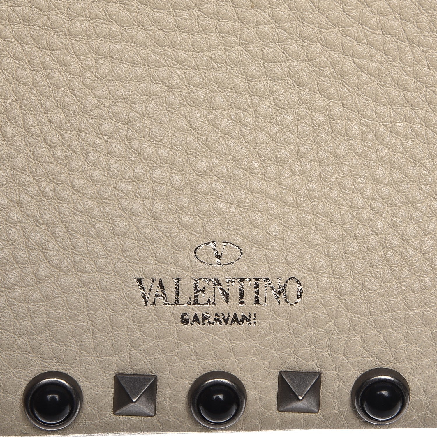 Valentino Garavani Grained Calfskin Turquoise Rockstud Rolling Camera Crossbody Bag Ivory 7 of 8