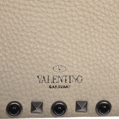 Valentino Garavani Grained Calfskin Turquoise Rockstud Rolling Camera Crossbody Bag Ivory 7 of 8