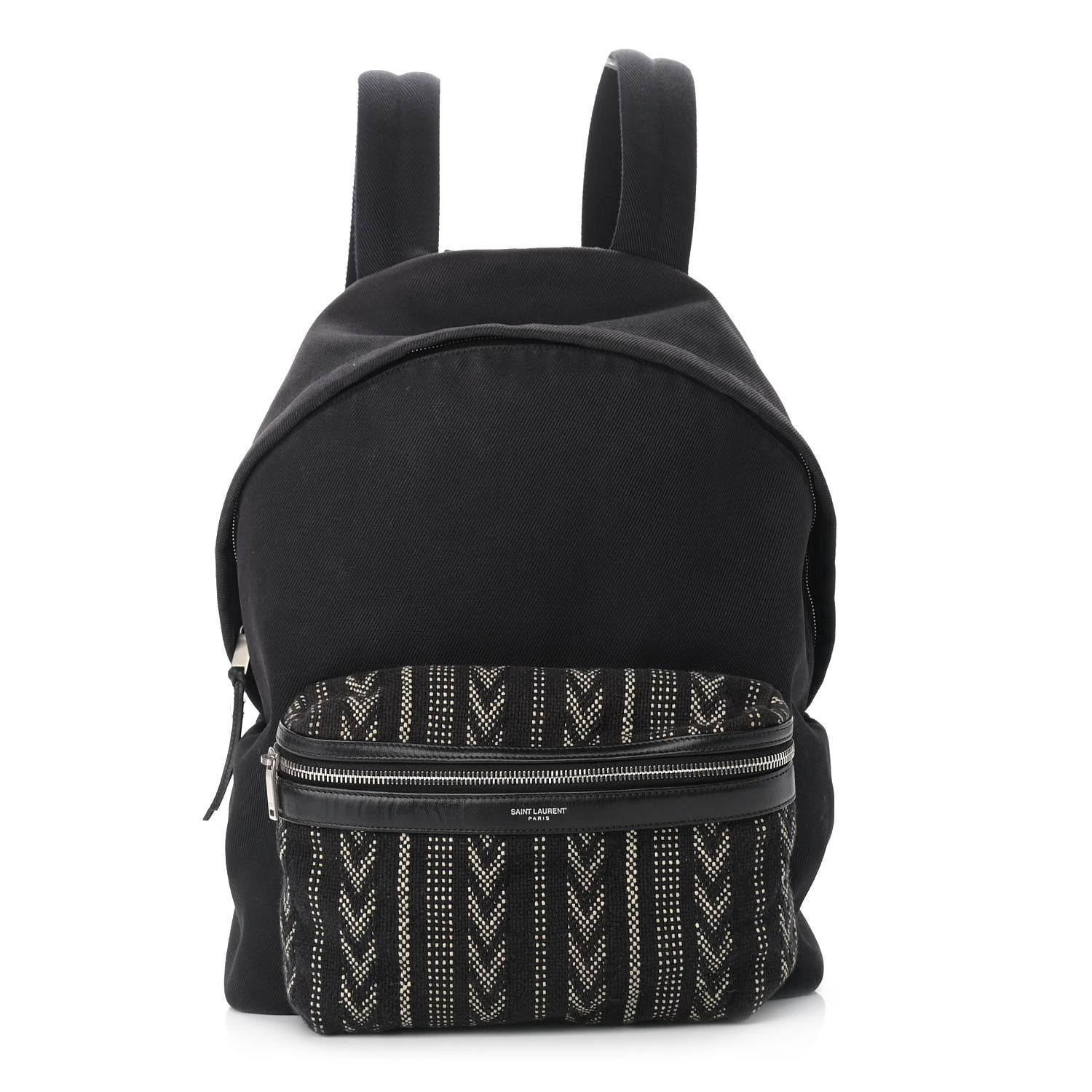 Saint Laurent Canvas Ikat City Backpack Black 1 of 11