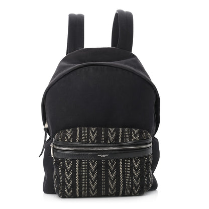 Saint Laurent Canvas Ikat City Backpack Black 1 of 11